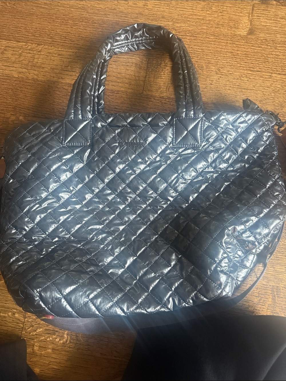 MZ Wallace Quilted Metallic Black Tote